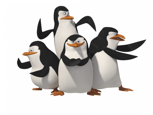 4 penguins funny scene from penguins of madagascar